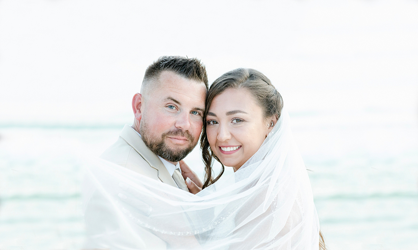 inlet beach, wedding, bride and groom